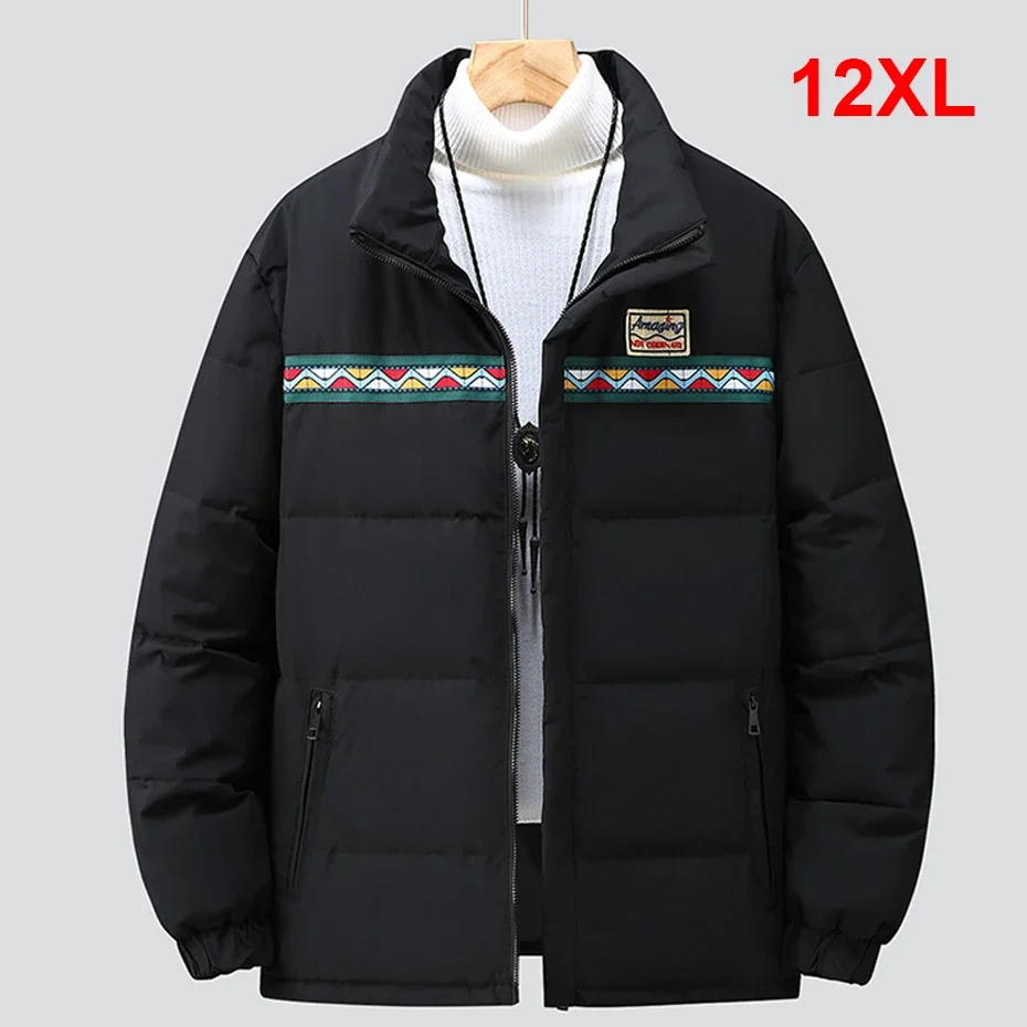 Waterproof Down Jacket Men Winter Puffer Jackets Plus Size 12XL Down Coat Male Fashion Casual Down Jackets Big Size 12XL