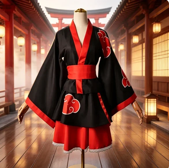 Nuevo Disfraz de Cosplay de Ninja 2026, Vestido Kimono de Anime para Niña, Disfraz de Halloween, Traje de Falda para Festival, Carnaval, Disfraz de Mujer para Mascarada