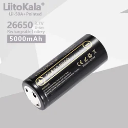 1PCS LiitoKala Lii-50A 26650 5000mAh High Capacity 26650 lithium battery for Flashlight power Bank Li-ion Rechargeable Battery