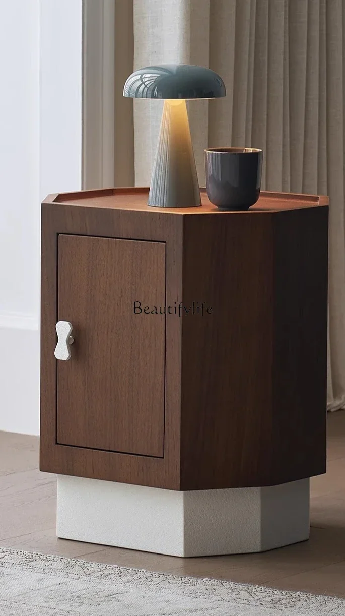 

FG10Medieval style bedroom small side cabinet modern simple bedside lockerL