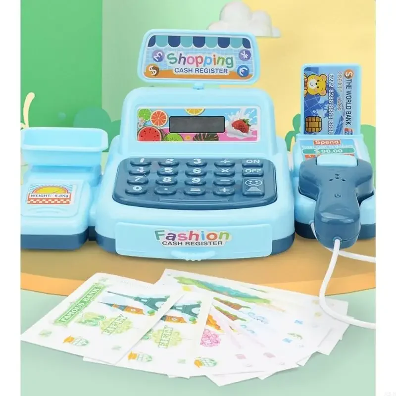 บทบาทเล่นร้านขายของชำของเล่นเครื่องคิดเลขทำงานเครื่องมือพัฒนาเด็กปฐมวัยสำหรับทักษะทางสังคมอาคารอายุ 3 + 15UB