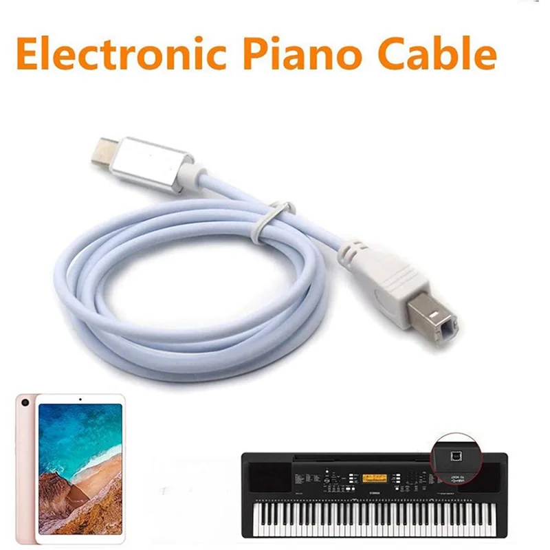 ABLB-2X USB Typ B Midi-Kabel auf Typ-C-Anschluss, Adapterkabel, Klavier-Audiokabel