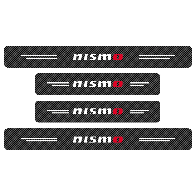 Car Door Sill Stickers For Nissan Nismo Qashqai J10 Juke Micra Leaf Sentra Patrol Y61 Note Carbon Fiber Cover Auto Accessories