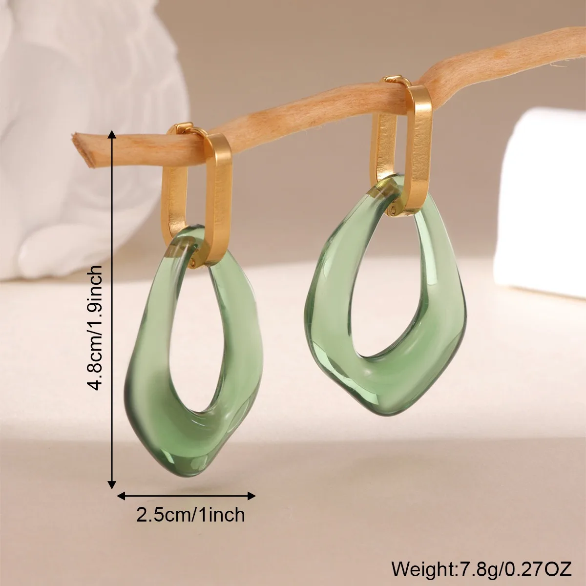 Colorful Clear Resin Acrylic Drop Earrings for Women Geometry Transparent Summer Earring Wedding Party Jewelry Accessories