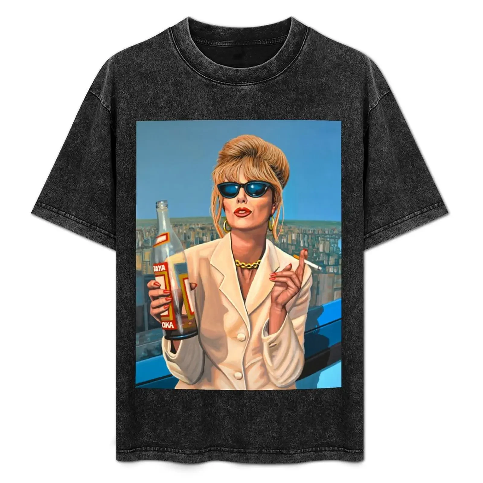 

Joanna Lumley as Patsy Stone painting T-Shirt oversized T-shirt men