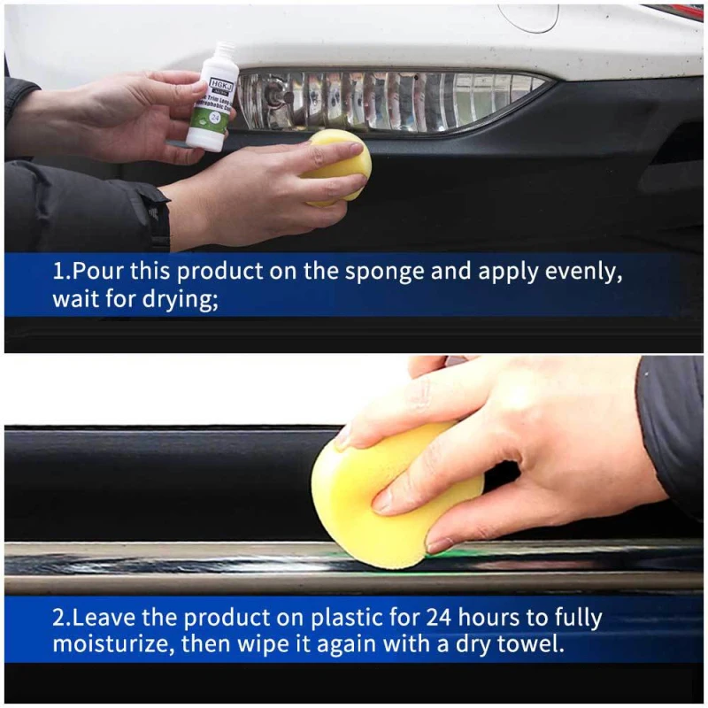 AUTO-24 20ml /50ml Plastic Trim Long-lasting Hydrophobic Coating Car Accessories Cleaning Protector For External Plastic Trim