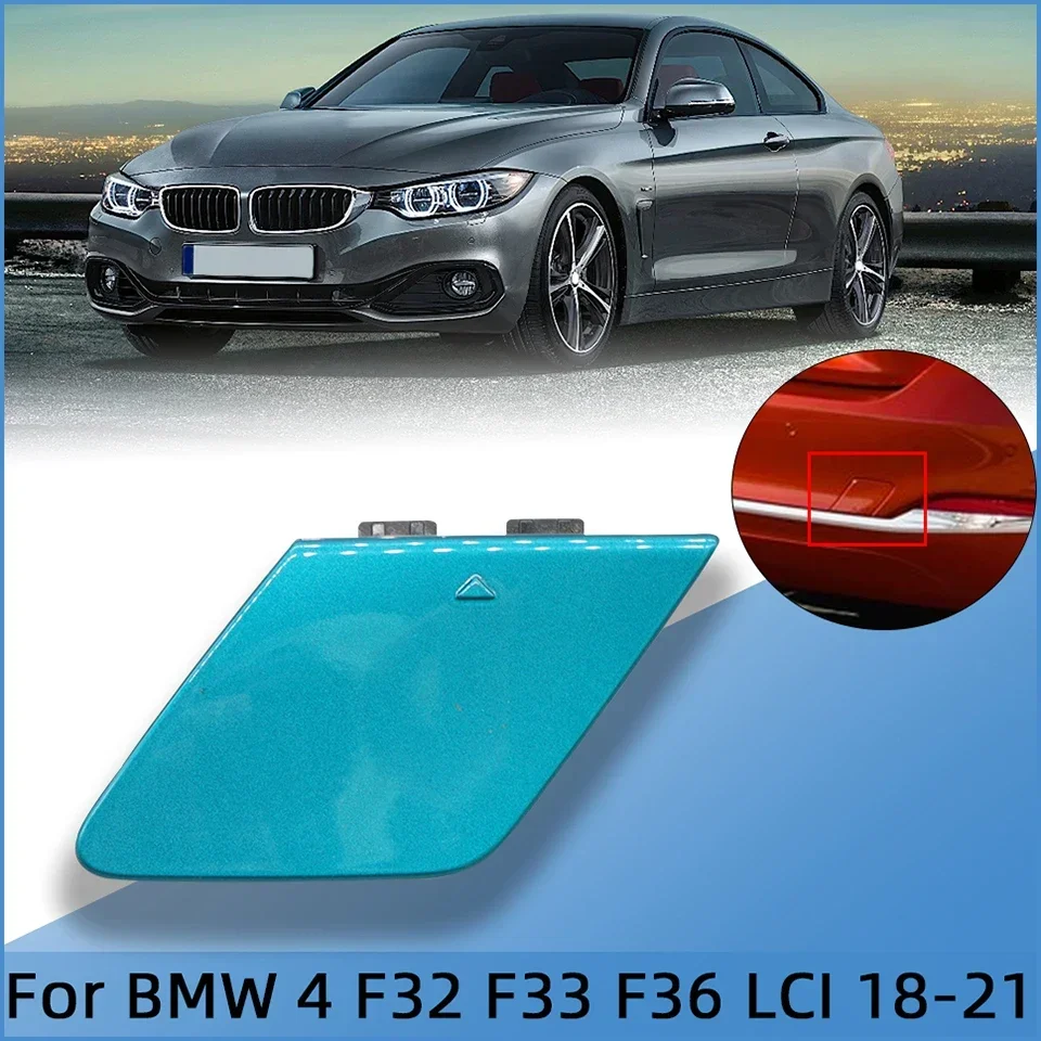 

For BMW 4 Series LCI F32 F33 F36 2018-2021 # 51127496136 Rear Bumper Trailer Cover Decoration High Quality Painted Black Whtie