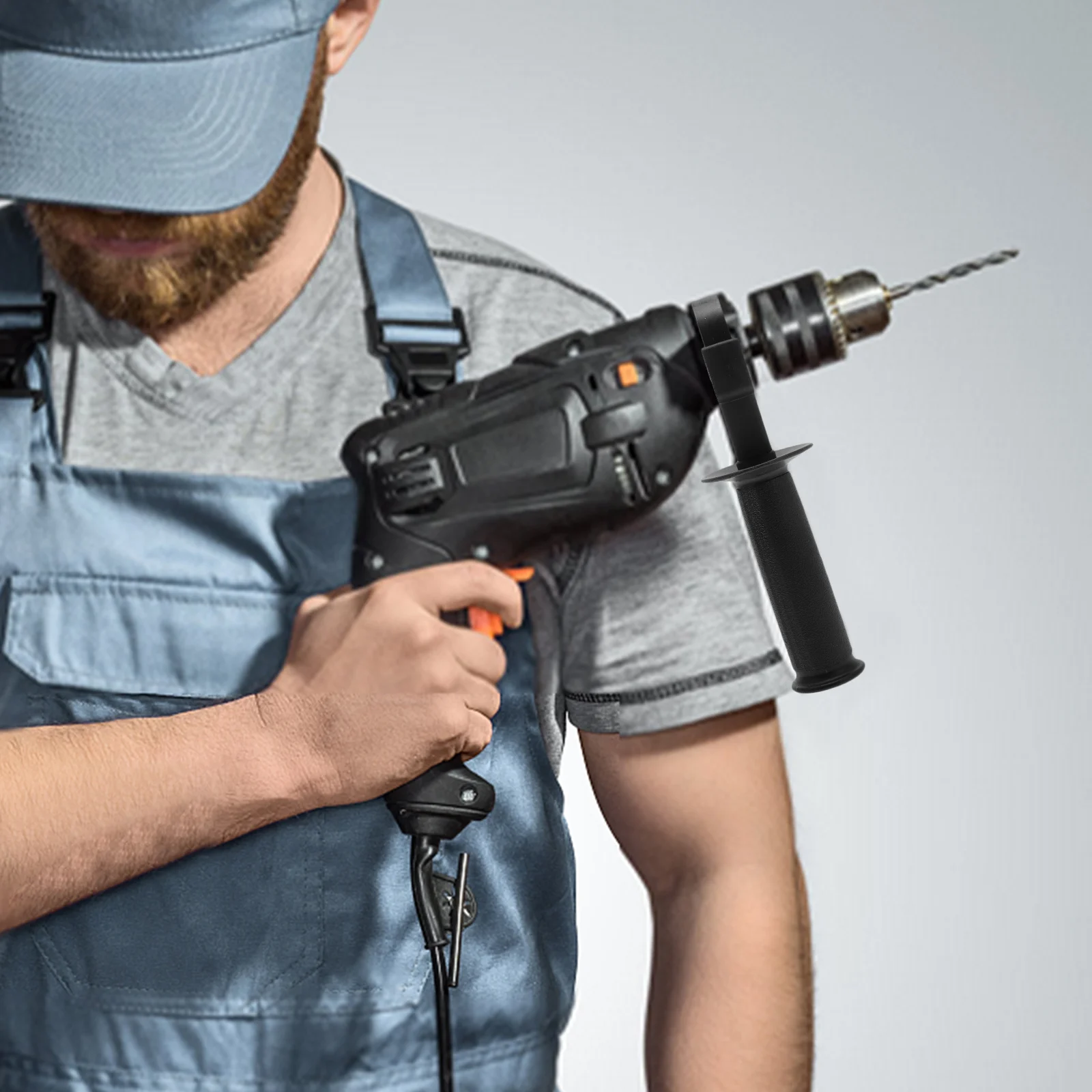 

Electric Hammer Handle Replaceable Side Grip Sturdy Non-Slip Impact Drill Grip Tool Adjustable For Precision Control Home Diy