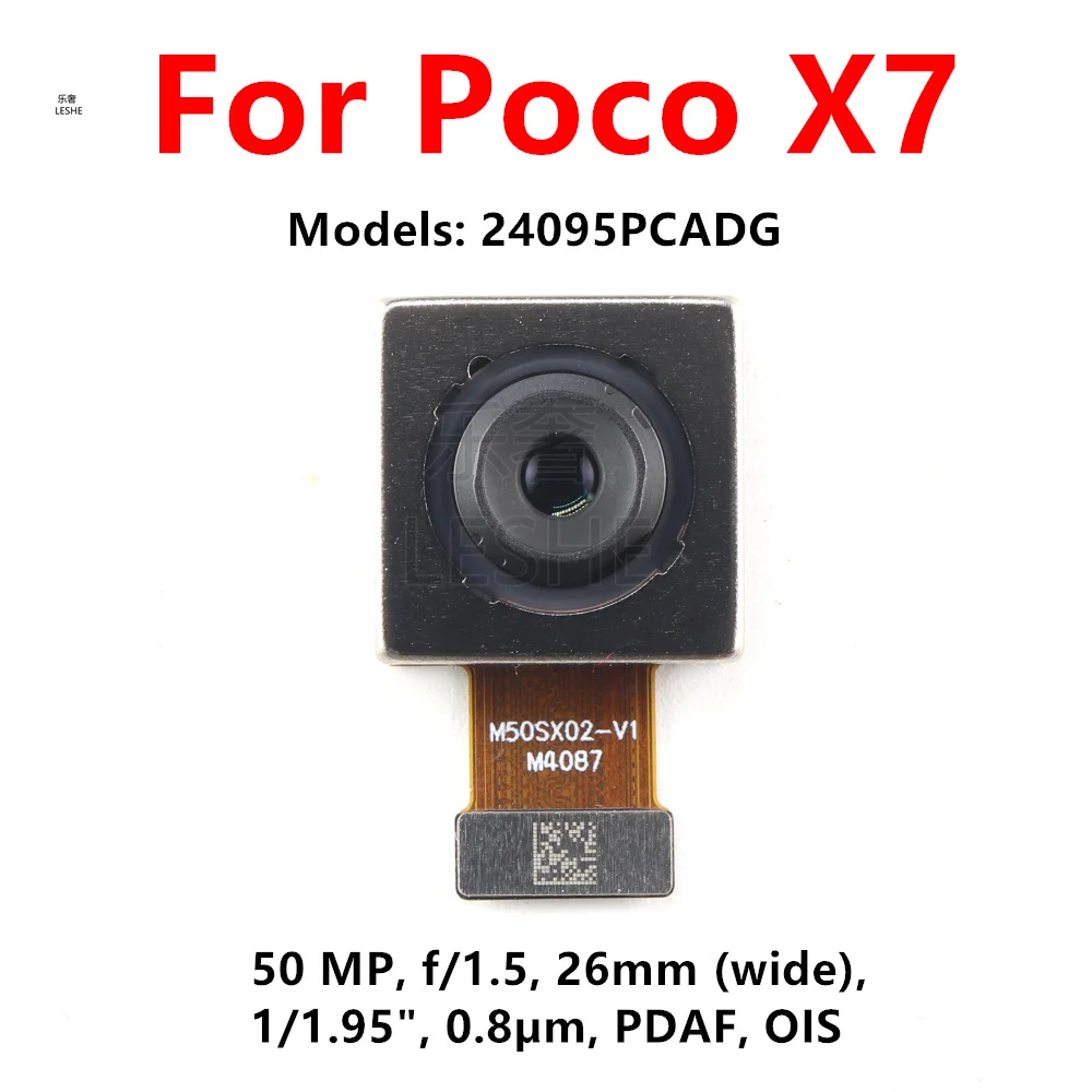 

Задняя широкая камера 50 МП для Xiaomi Poco X7 24095PCADG, большая основная задняя камера, вид сзади, гибкий кабель, запасные части для смартфона