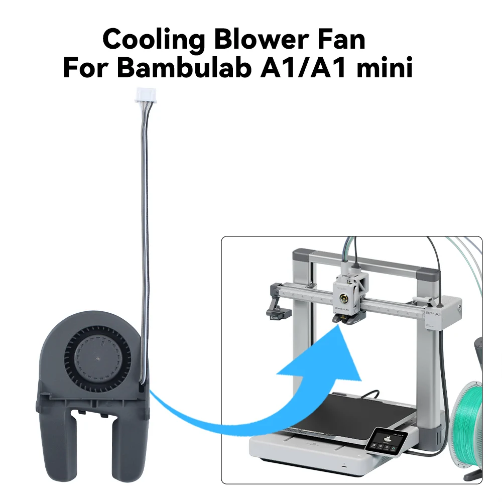 Cooling Fan For Bambulab A1 Series Component Reduce Printing Failures  A1/A1 mini 5015 Cooling Blower Fan For 3D Printer Parts