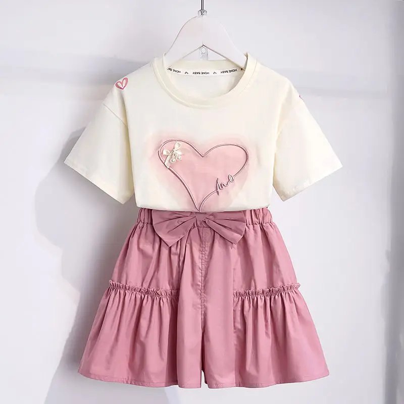 Outdoor Clothes for Children Girls's Sets Set 10 12 Years Children's Fashion with Letters Kids Korean Children's Clothes 2025