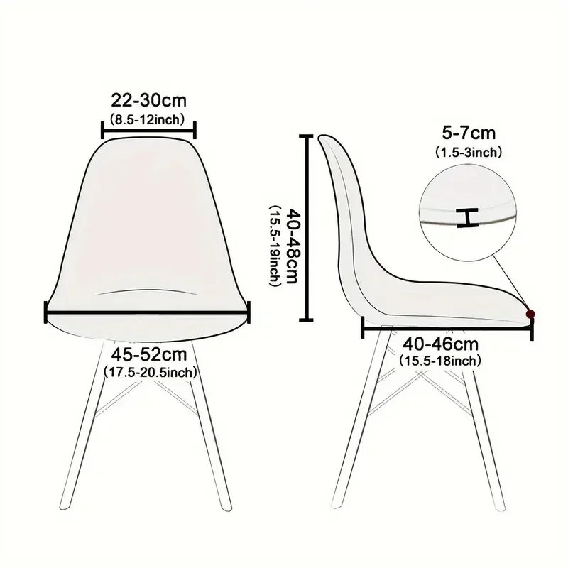 Jacquard Shell Chair Cover Stretch Cheap Short Back Chair Covers Printed Dining Seat Covers For Home Bar Hotel Party Banquet