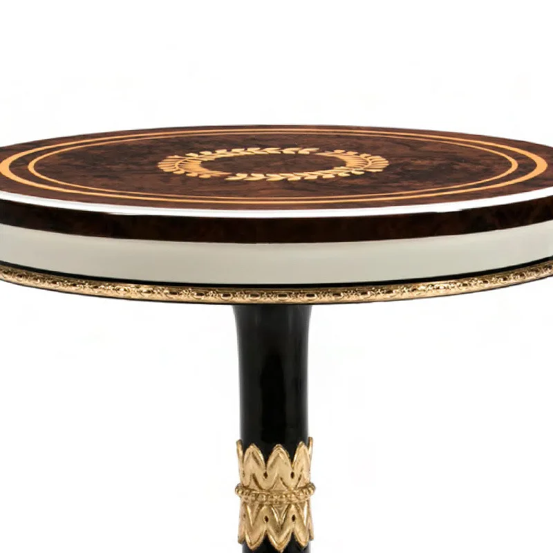 

European-style birch carved coffee table large apartment living room square tea table corner table French court furniture