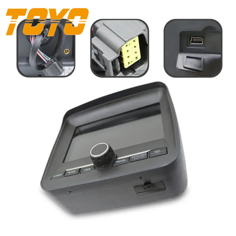 Display Screen R480-9 R-9 R220-9 Engine Spare Parts 21Q6-30105 21Q6-33400 21Q6-43000 for ToyoExcavator ToyoMonitor