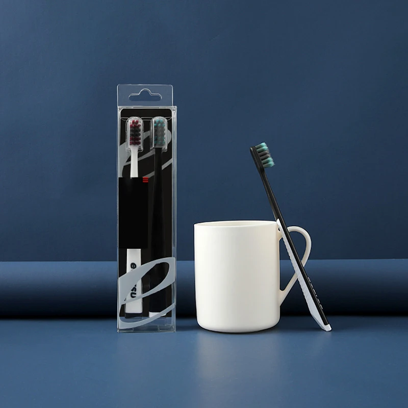 2 Cái/bộ Bàn Chải Đánh Răng Người Lớn Carbon Sợi Lông Bàn Chải Mềm Mại Răng Bàn Chải Du Lịch Xách Tay Vệ Sinh Răng Miệng Chăm Sóc Vệ Sinh Làm Sạch Răng