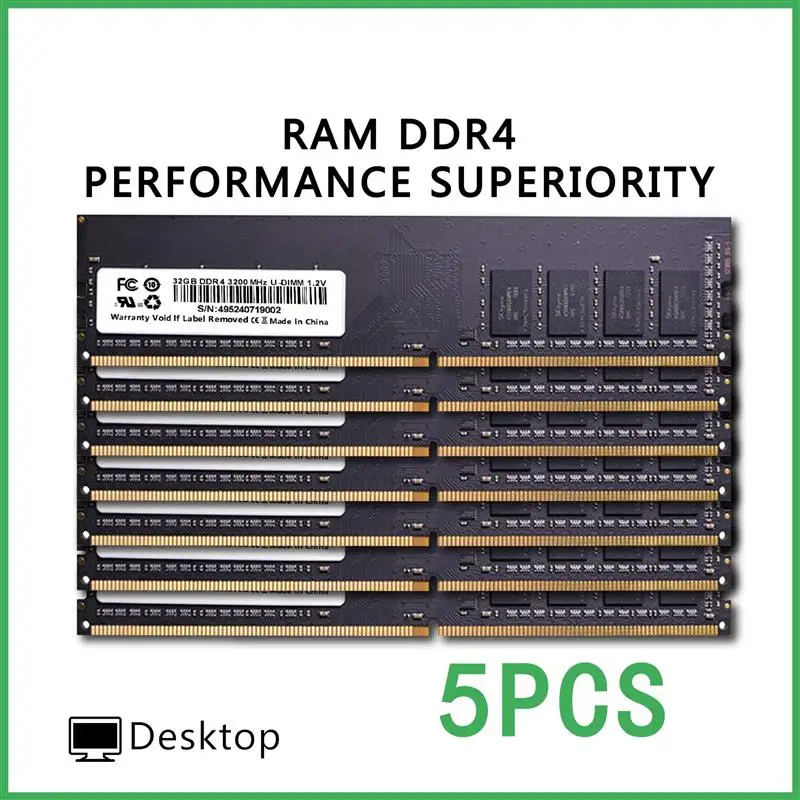 Top PC DDR4 5 PCS Desktop memory cards 2400MHz 2666MHz 4GB 8GB 16GB 32GB U-DIMM memoriam RAM 288pin Desktop memory wholesale