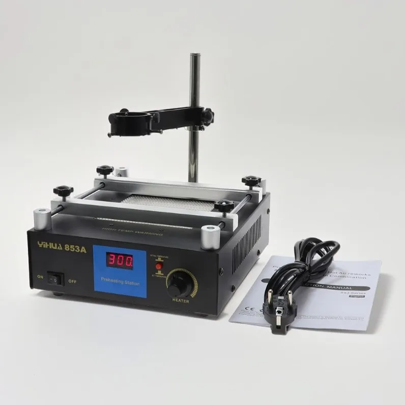 

YIHUA 853A 600W Digital Preheat Soldering Station High Power 50Hz 220V ESD BGA Rework Station PCB Desoldering IR Preheating