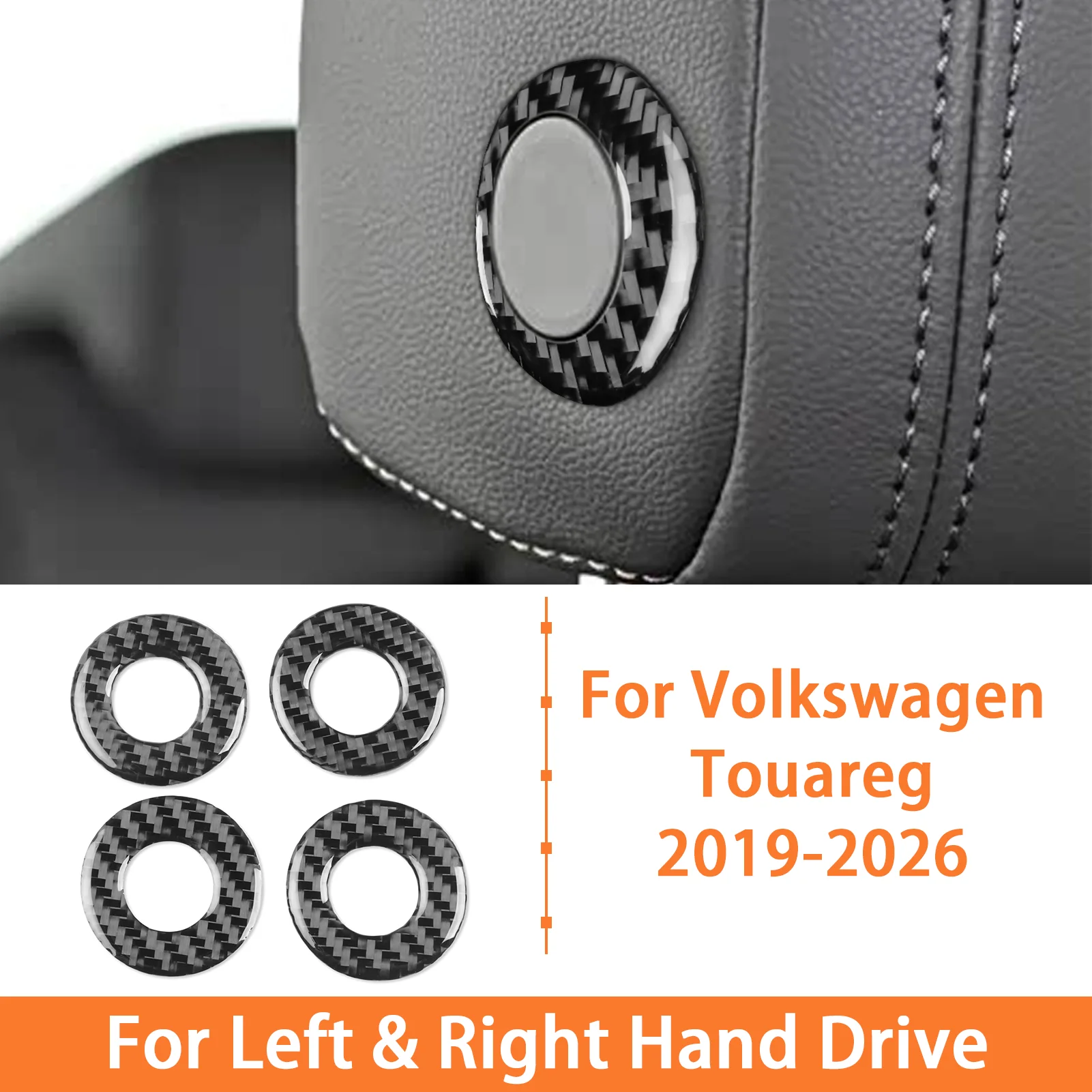 Voor Volkswagen Touareg 2019-2026 Carbon Fiber Interieur Accessoire Stickers Dashboard Ventilatieopeningen Center Console Versnellingspookpaneel
