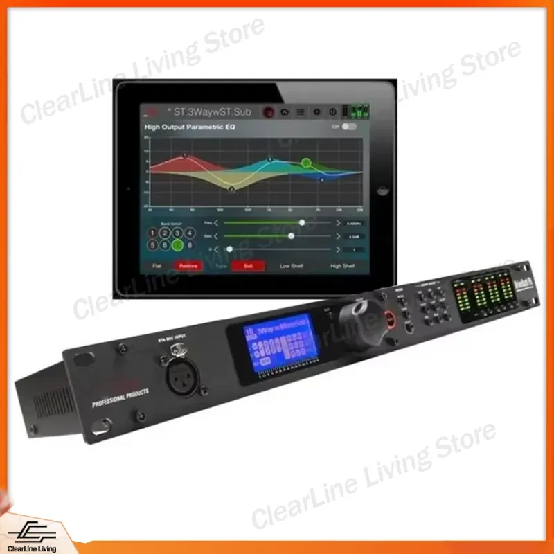 New DriveRack PA2 2 in 6 Out DSP Digital Audio Processor Professional Stage Sound System Equalizer Mixer Signal