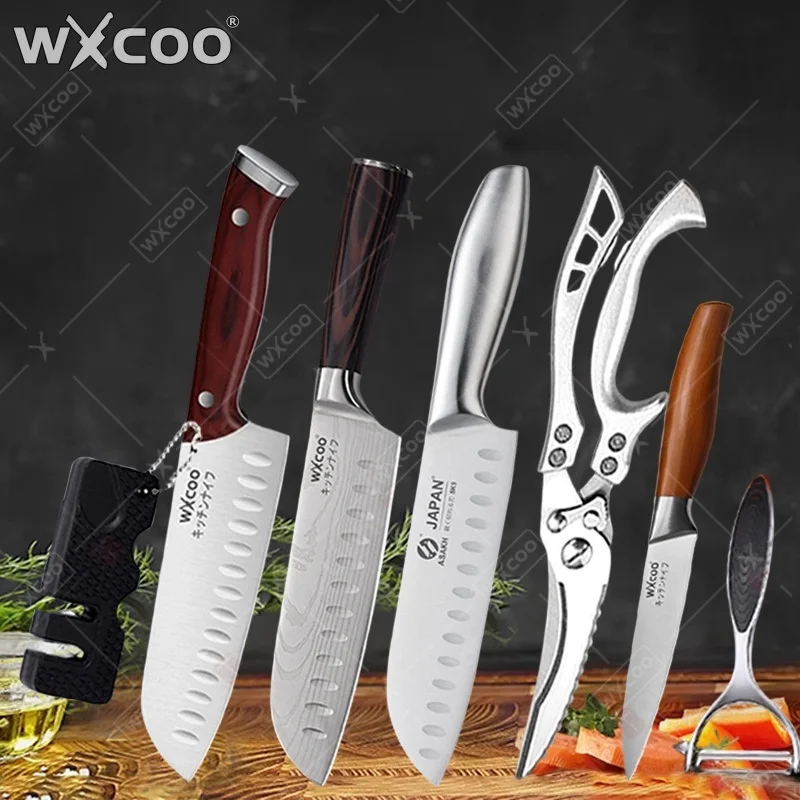 WXCOO Professional Kitchen Knife Ergonomic Handle Utility St