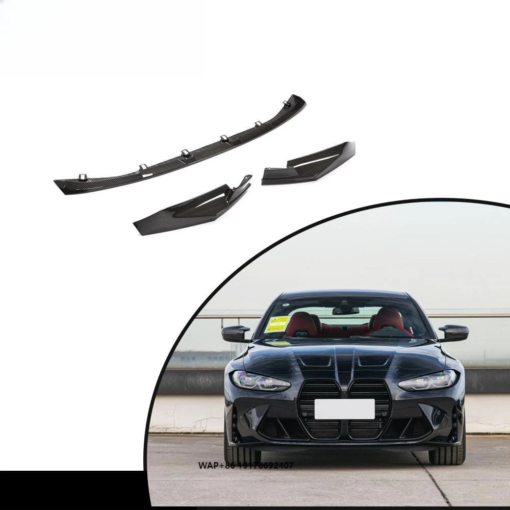 

3 PCS Dry Carbon Fiber Car Front Bumper Lip forBMW G80 M3 G82 M4 2021-2022