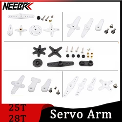DSpower 25T 28T RC Servo Arm Double Head Round Type Steering Gear Accessories Set for RC Car Drone Plane Model RC Crawler Parts