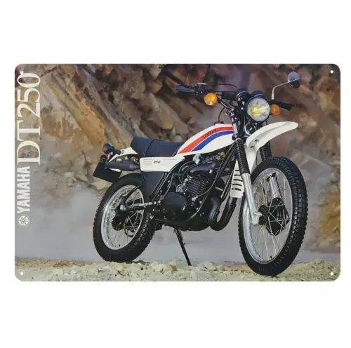 Dt250 Enduro Off-Road Motorcycle Metal Poster Tin Sign 20x30cm