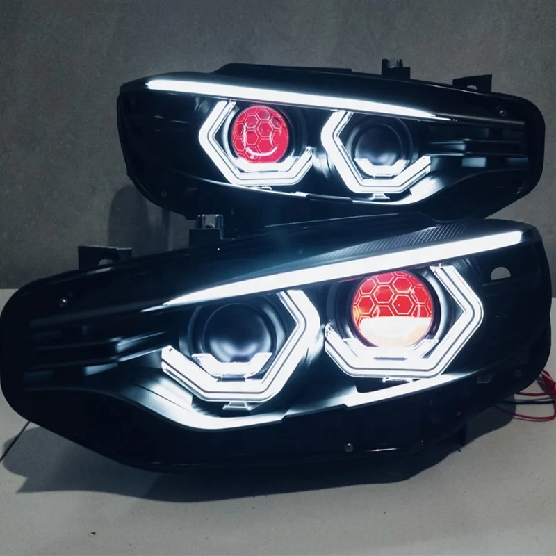 For BMW M3 And 4 SeriesLED Custom Headlights RGB Turbine 2014-2017 Year