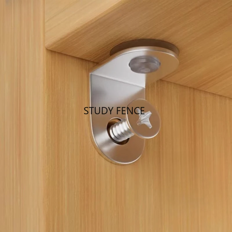 20PCS Stainless Steel Wardrobe Partition Fixing Parts Cabinet Holder Layered Support Bracket Hardware Accessories with Screws