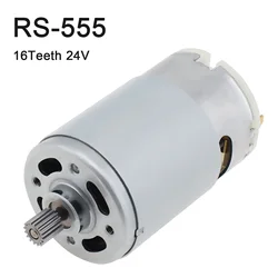 RS555 DC Motor 16 Teeth 24V 6300RPM Micro Motor for DIY Electric Tools RS 555 16 Teeth DC Motor