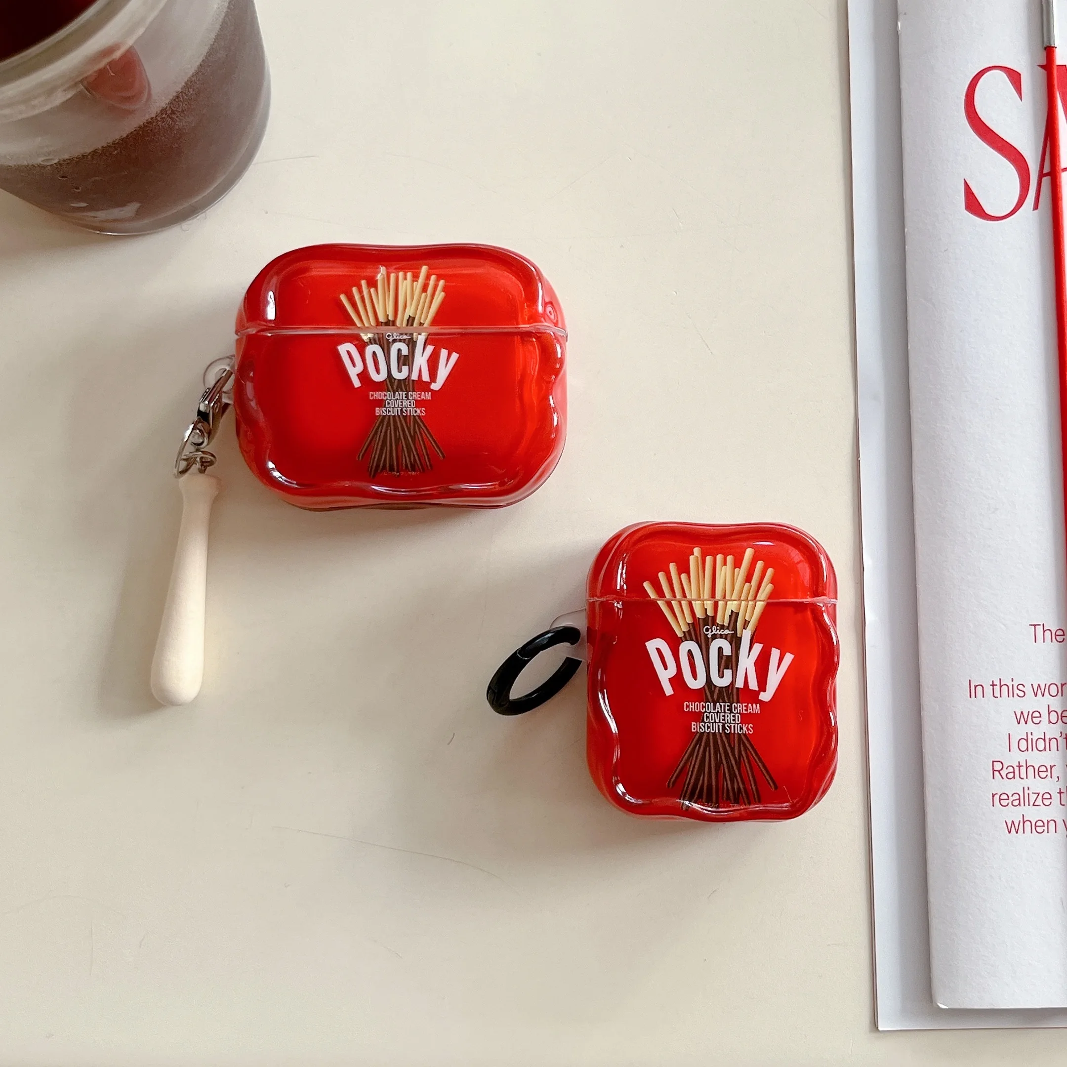 Creative 3D Chocolate Biscuits Beer Bottle Earphone Case for AirPods Pro 3 Pro2 4 3 2 1 Earbuds Protective Cover with Pendant