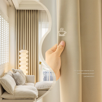 Heat Insulation Window Drape Large Area Living Room Bedroom Blackout Curtains Thick Drapes High Shading 90%