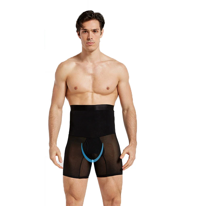 

PRAYGER Men Underwear High Waist Control Panties Slimming Big Belly Shapers Butt Lift Breathable Mesh