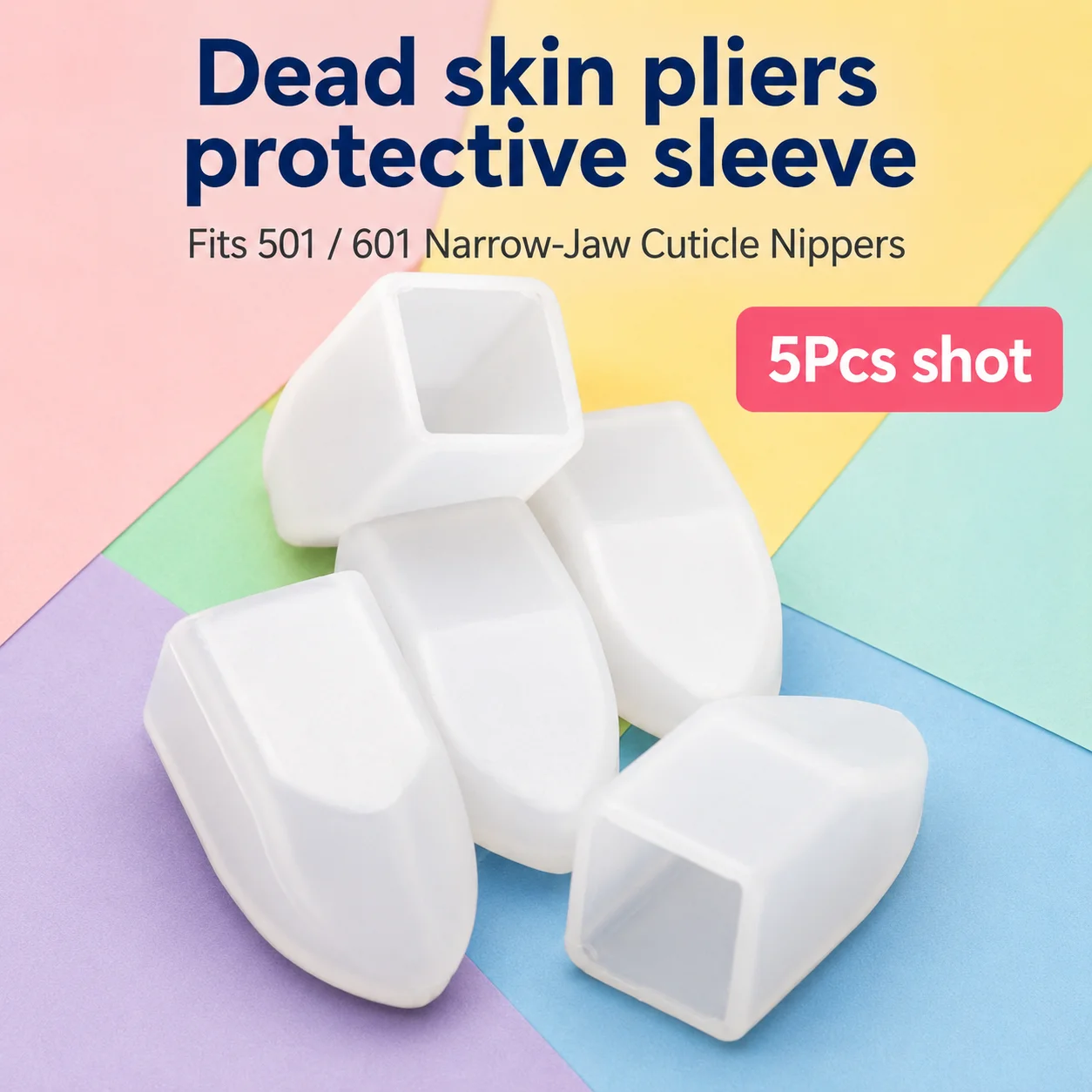 5/10/20/50Pcs Soft PVC Grip Sleeves for Dead Skin Pliers, Anti-Slip Handle Covers, Comfortable Cuticle Nipper Protector Sleeves