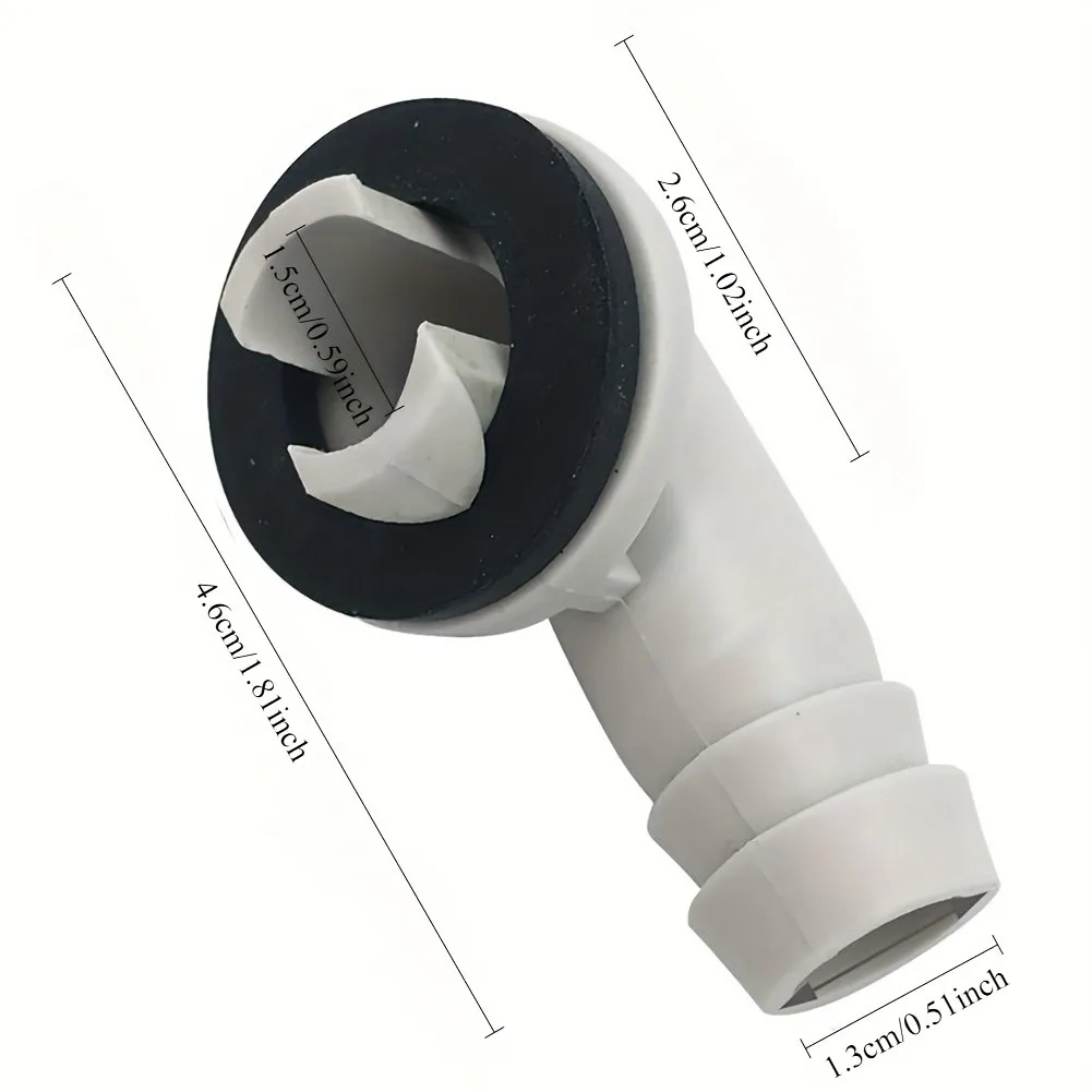 2pcs AC Drain Hose Elbow Fittings – Plastic with Rubber Seal for Split Air Conditioner