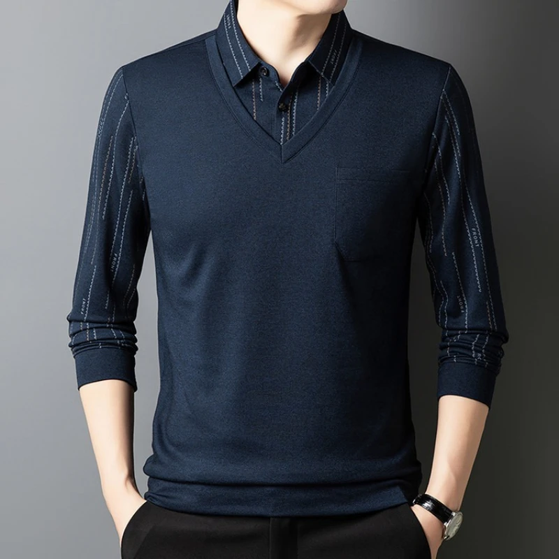 2025 Dua Kemeja Lengan Panjang Hangat dan Trendi untuk Liburan Musim Gugur dan Musim Dingin Pria