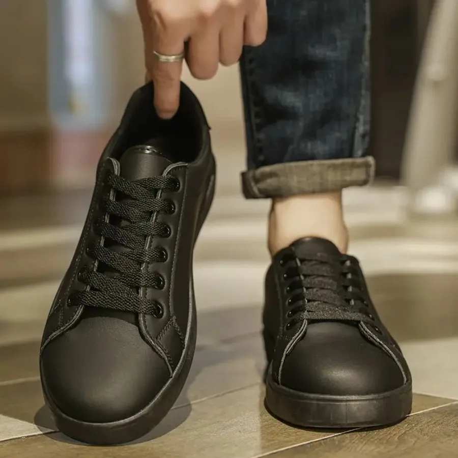 

Кроссовки мужские повседневные: белые, универсальные, модные, чисто черные, весенние, для скейтбординга