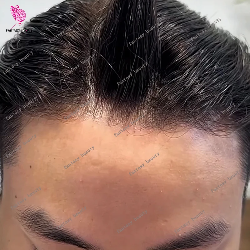 

Незаметная система замещения волос для мужчин: ультратонкая накладка V-Loop (0,02 мм) с естественной линией роста волос, 80-90% плотность, для маскировки седины и лышины