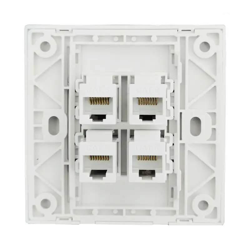 New 86 * 86mm 1 Port, 2 Ports, 3 Ports, 4 Ports, 6 Ports Gigabit Buckle Panel Network CAT6 Signal Solderless Socket