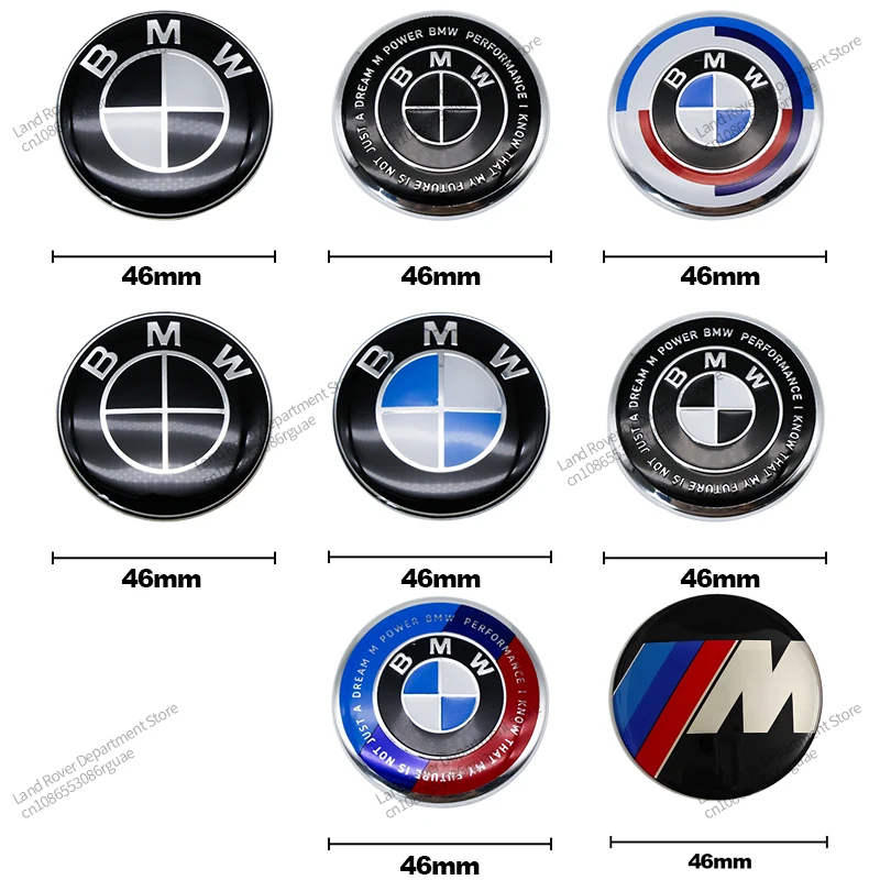 Insignia para volante de coche, pegatina con emblema para BMW E36, E46, E53, E90, E60, E61, E93, E87, X1, X3, X5, X6, F30, F20, F10, 1 piezas, 45mm