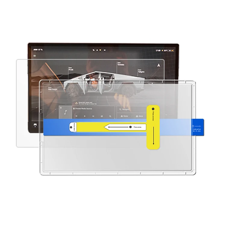 مناسبة لطراز تسلا 3 (2023-2025)/الطراز Y(2024-2025) واقي شاشة للترفيه بالمشاة للسيارة 9H من الزجاج المقسى 15.4 بوصة #6