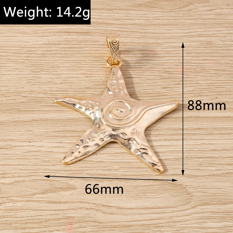 4pcs 66x88mm Cute Alloy Big Star Charms Pendants for Jewelry Making Drop Earrings Necklaces DIY Handmade Keychain Craft Supplies