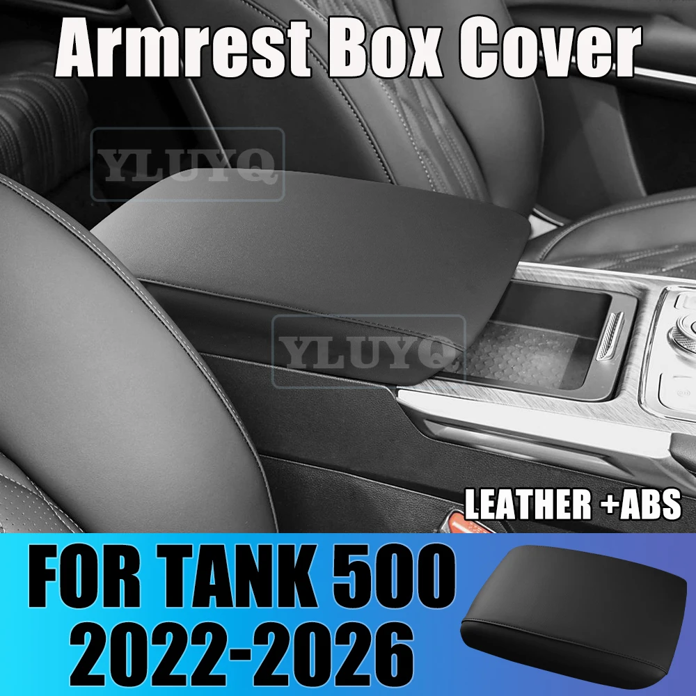 

For Tank 500 Armrest Box Cover Leather Protective Case ABS Scratch-Resistant Wear-Resistant Mat Car Interior Accessories