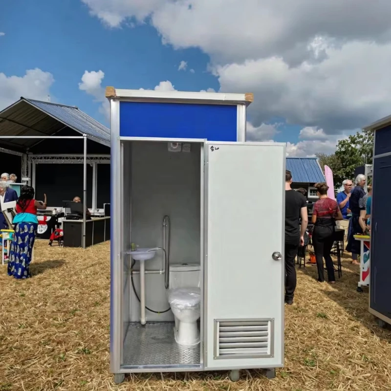 

Portable toilet, mobile removable bathroom, public shower trailer, outdoor camping toilet