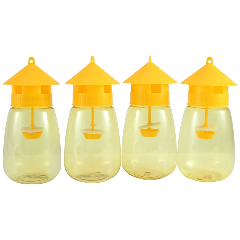 4 Pack Fly Reusable Traps, Fruit Fly Traps Fly Catcher Outdoor