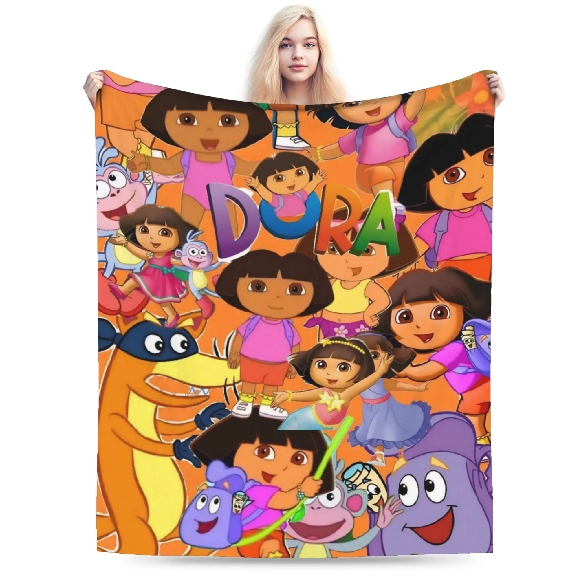 D-Doras The Explorers Print Blanket For Men Women Warm Cozy Fluffy  Throw Blankets for Couch 50x60 Inches Multiple Sizes