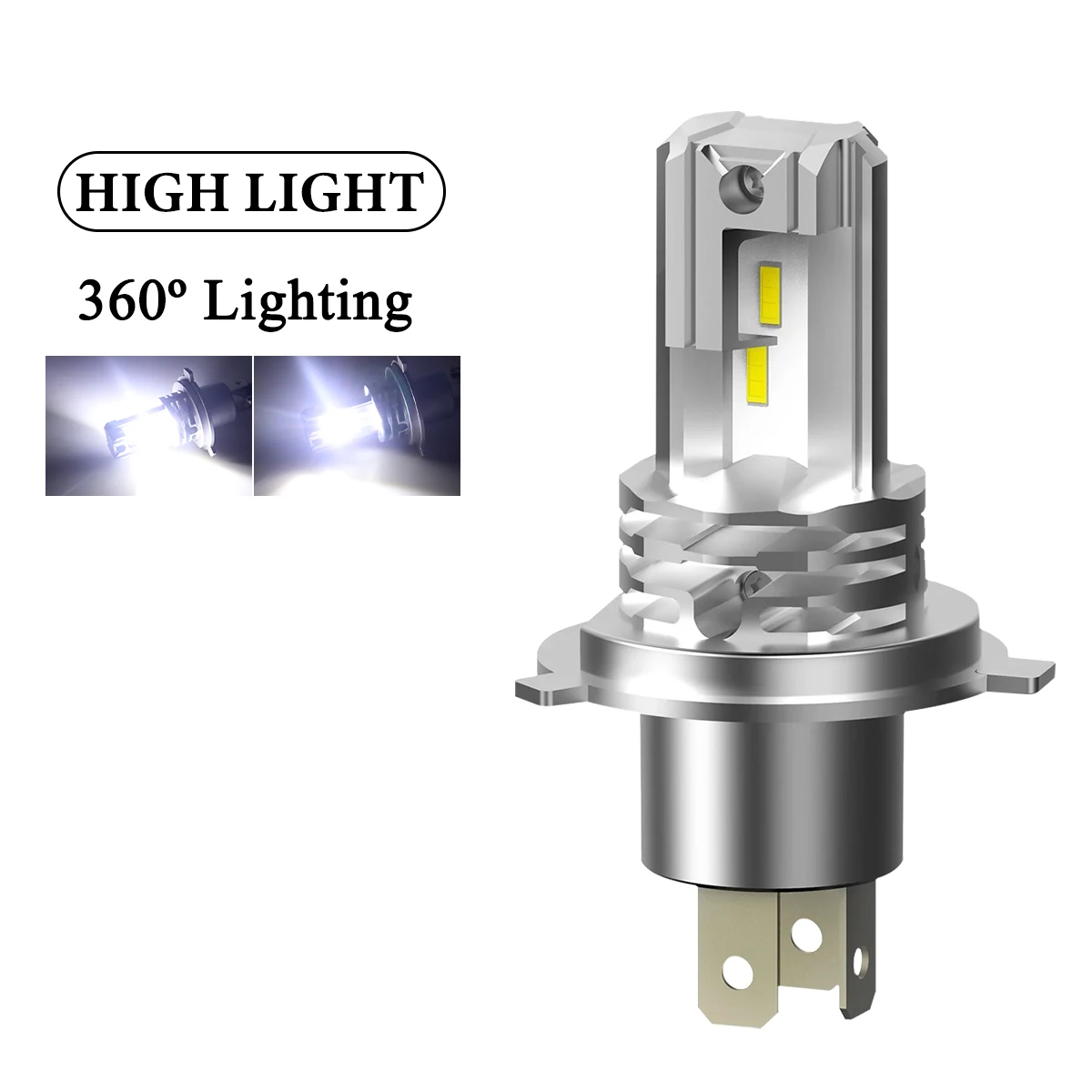 H4 LED Motorcycle Headlight Bulb Canbus for Car Motorcycle LED Hi/Lo High Low Beam Yamaha Kawasaki Suzuki H4 LED Motor Headlamp