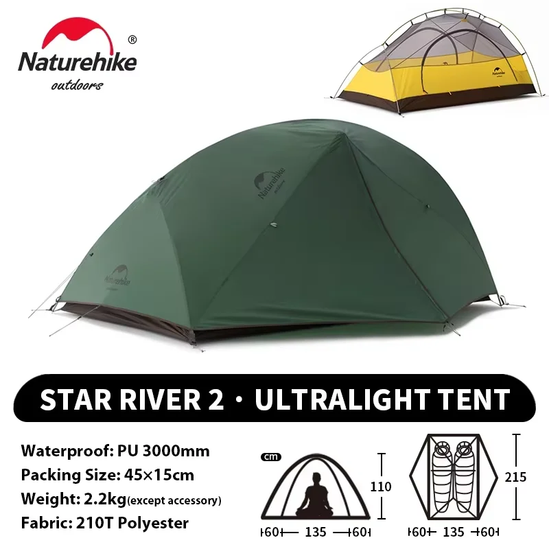 Naturehike Star River 2 UL Tent 2 Person Ultralight Waterproof