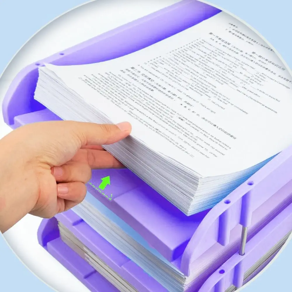 New PP File Rack A4 Stackable Office File Box Three-layer All-purpose File Tray Office