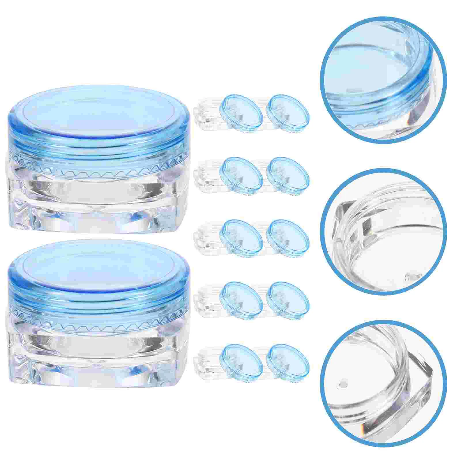 

12 Pcs Leakproof Travel Bottles Bottled Lotion Cream Sub Container Blue Plastic Creami